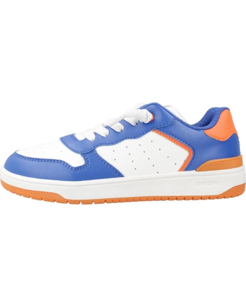 GEOX J WASHIBA C0685 - SNEAKERS CASUAL BIANCO E BLU PER BAMBINO C0685