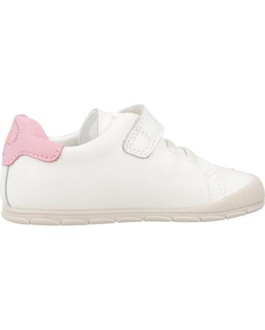 PABLOSKY 060337P - SAPATILHAS BRANCAS COM DETALHES ROSAS PINK