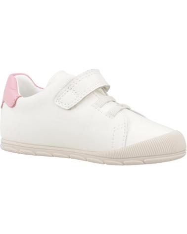 PABLOSKY 060337P - SAPATILHAS BRANCAS COM DETALHES ROSAS PINK