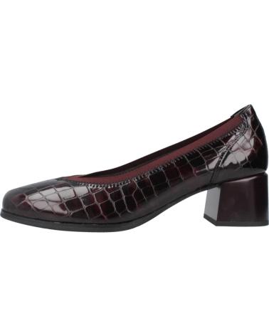 SCARPE ELEGANTI PITILLOS 10820P IN PELLE DI COCODRILLO NERO BORDEAUX BURDEOS