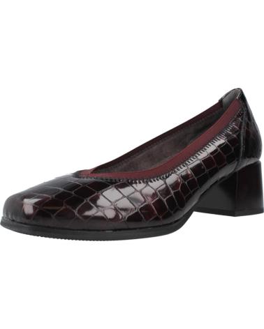 SCARPE ELEGANTI PITILLOS 10820P IN PELLE DI COCODRILLO NERO BORDEAUX BURDEOS