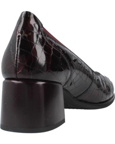 SCARPE ELEGANTI PITILLOS 10820P IN PELLE DI COCODRILLO NERO BORDEAUX BURDEOS
