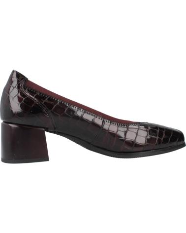 SCARPE ELEGANTI PITILLOS 10820P IN PELLE DI COCODRILLO NERO BORDEAUX BURDEOS