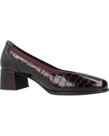 SCARPE ELEGANTI PITILLOS 10820P IN PELLE DI COCODRILLO NERO BORDEAUX BURDEOS