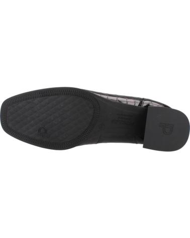 SCARPE ELEGANTI PITILLOS 10820P IN PELLE DI COCODRILLO NERO BORDEAUX BURDEOS