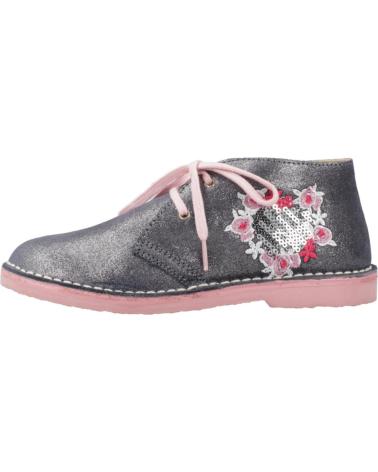 STIVALI CHICCO 1060530C ARGENTO CON DETTAGLI FLOREALI E LACCI ROSA 810