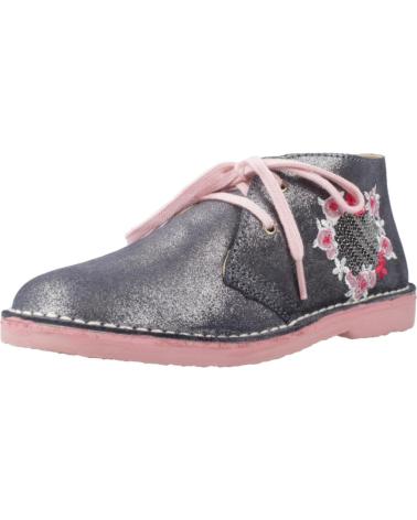 BOTAS CHICCO 1060530C PLATEADAS CON DETALLES FLORALES Y CORDONES ROSAS 810
