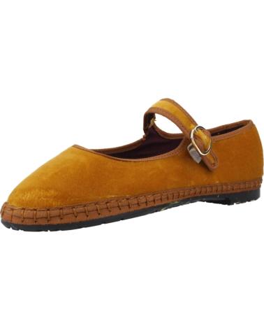 FLABELUS AMARANTA - BALLERINES EN VELOURS JAUNE MOUTARDE AVEC SEMELLE EN JUTE MUSTARD