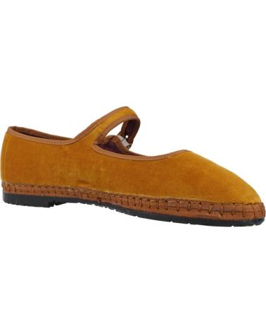 FLABELUS AMARANTA - BALLERINES EN VELOURS JAUNE MOUTARDE AVEC SEMELLE EN JUTE MUSTARD