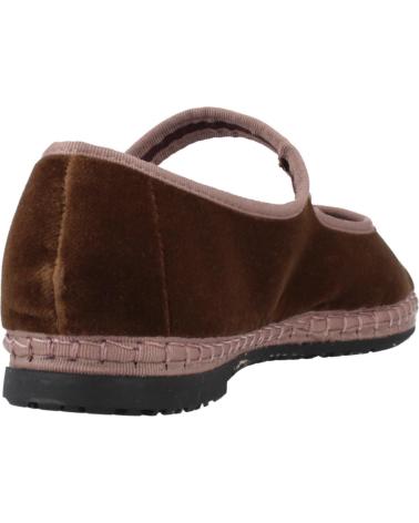FLABELUS BALTHASAR - BALLERINE IN VELLUTO MARRONE CON SUOLA IN JUTA MARRON