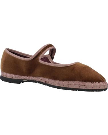 FLABELUS BALTHASAR - BALLERINE IN VELLUTO MARRONE CON SUOLA IN JUTA MARRON