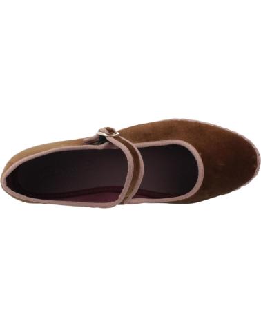 FLABELUS BALTHASAR - BALLERINE IN VELLUTO MARRONE CON SUOLA IN JUTA MARRON