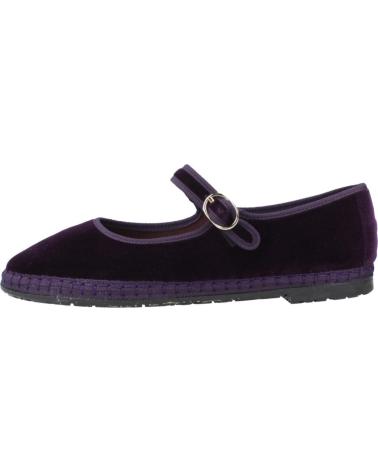 FLABELUS GATZ - BALLERINE IN VELLUTO VIOLA CON SUOLA IN JUTA BRNJNA