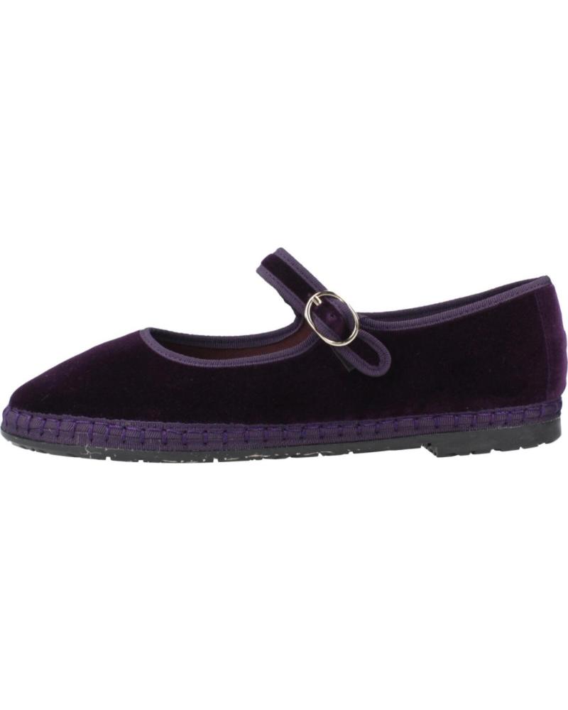 FLABELUS GATZ - BALLERINE IN VELLUTO VIOLA CON SUOLA IN JUTA BRNJNA