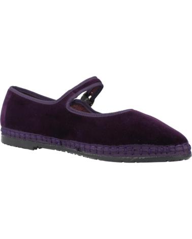 FLABELUS GATZ - BALLERINE IN VELLUTO VIOLA CON SUOLA IN JUTA BRNJNA