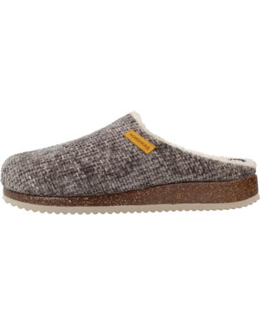 NORDIKAS 2255: LEAD GREY FELT LOUNGEWEAR FOOTWEAR PLOMO
