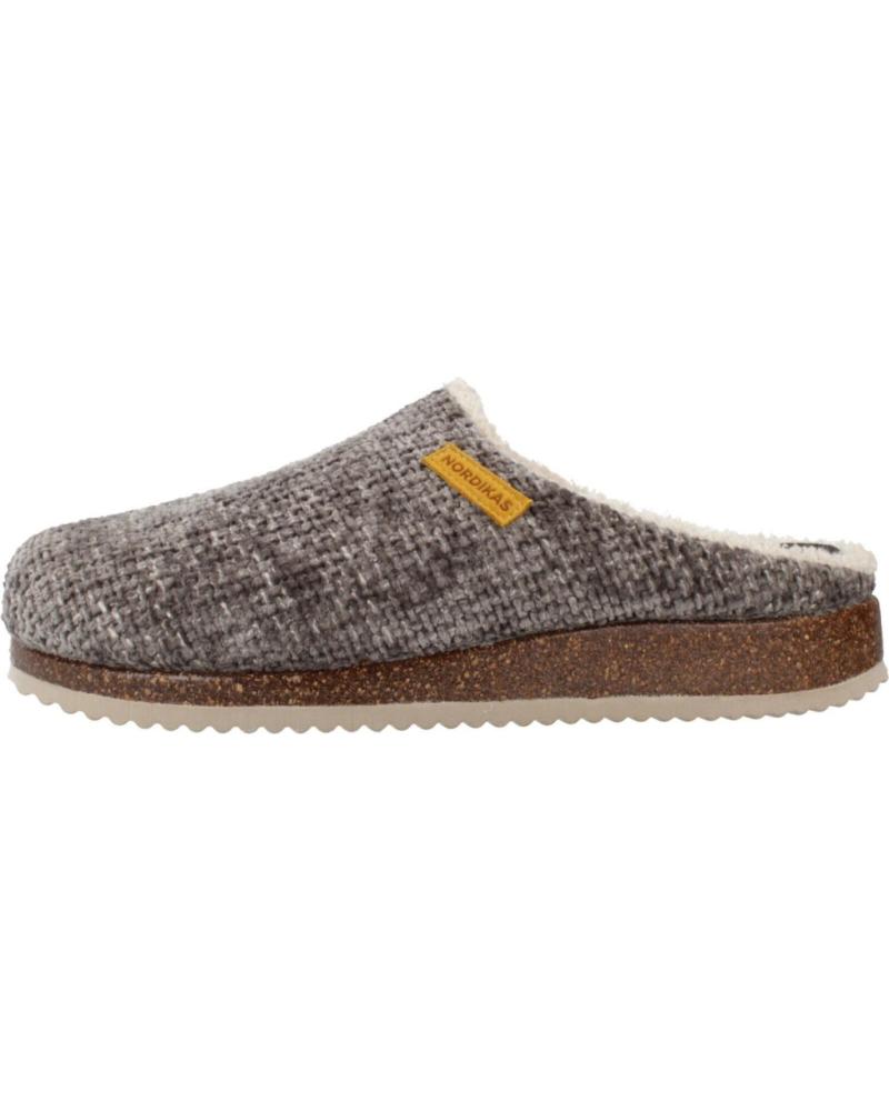 NORDIKAS 2255: LEAD GREY FELT LOUNGEWEAR FOOTWEAR PLOMO