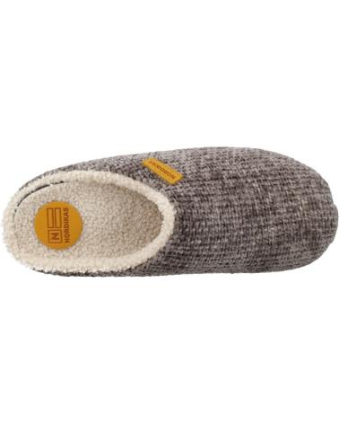 NORDIKAS 2255: LEAD GREY FELT LOUNGEWEAR FOOTWEAR PLOMO