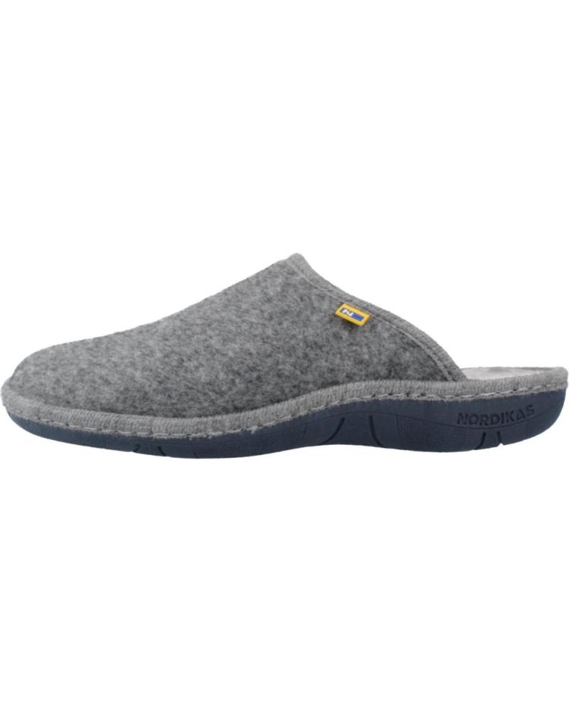 NORDIKAS MODEL 2630 GREY SLIPPERS FOR MEN GRIS