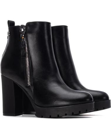 STIVALETTO REFRESH 17292901 NERO CON CERNIERA E TACCO LARGO NEGRO