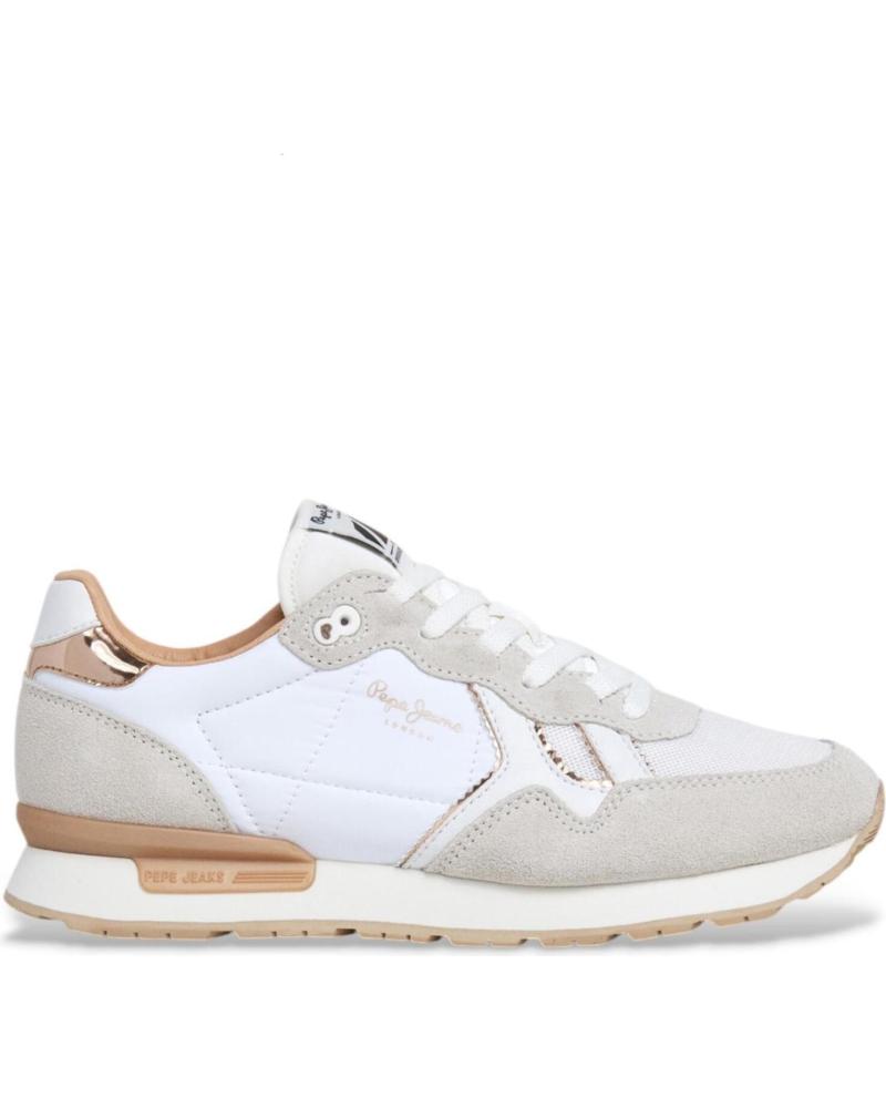 SNEAKERS PEPE JEANS BRIT MIRROR BIANCHE BLANCO
