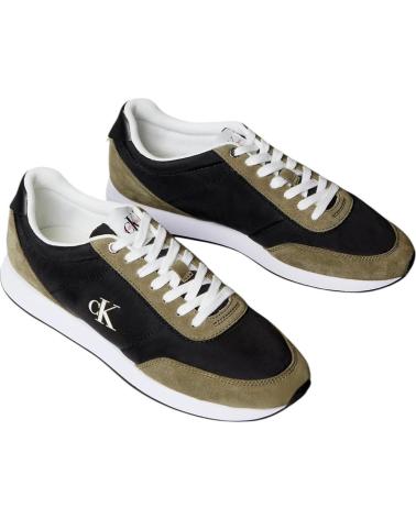 SNEAKERS CALVIN KLEIN RETRO RUNNER ESS MIX MAT KAKI KAKI