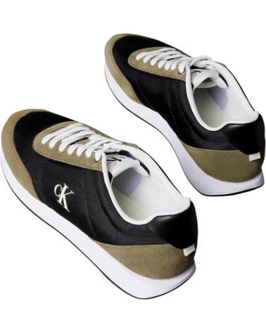 SNEAKERS CALVIN KLEIN RETRO RUNNER ESS MIX MAT KAKI KAKI
