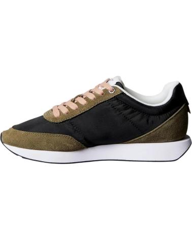 CALVIN KLEIN SNEAKERS RETRO RUNNER IN NYLON KAKI KAKI