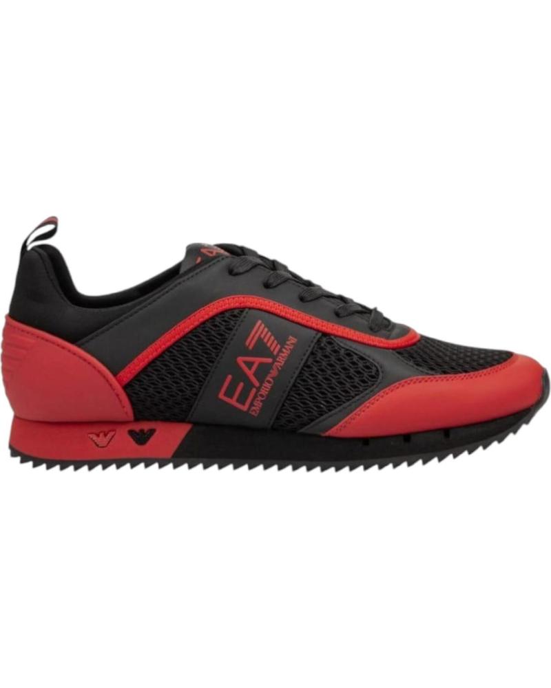 TÊNIS CASUAL EMPORIO ARMANI 7X000334 PRETO COM VERMELHO NEGRO