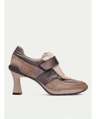 SCARPA CON TACCO HISPANITAS HI254350 TAUPE CON CHIUSURA ADESIVA TAUPE
