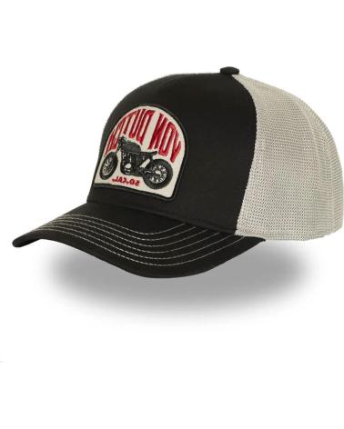VON DUTCH MOTORCYCLE CLUB BLACK AND BEIGE TRUCKER CAP NAN