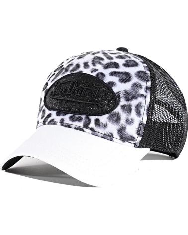 VON DUTCH LEOFUR LEOPARD WHITE GREY TRUCKER CAP NAN