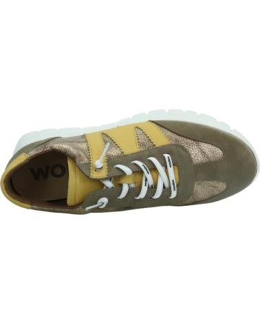 WONDERS ZAPATILLAS DEPORTIVAS 2476 EN TONO VERDE-DORADO YELLOW