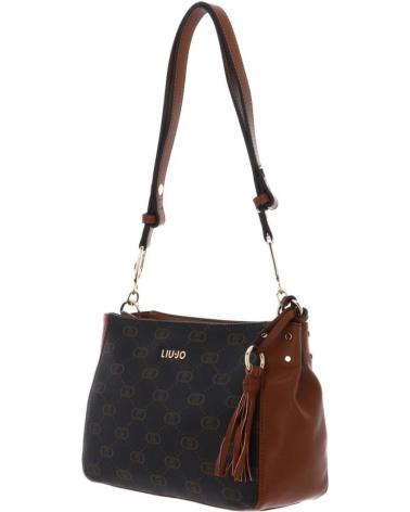BORSA A TRACOLLA LIU JO M CROSSBODY NERA E MARRONE 81244