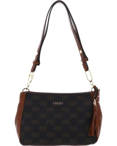 BORSA A TRACOLLA LIU JO M CROSSBODY NERA E MARRONE 81244