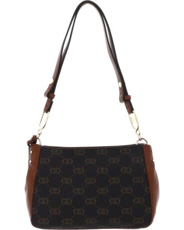 BORSA A TRACOLLA LIU JO M CROSSBODY NERA E MARRONE 81244