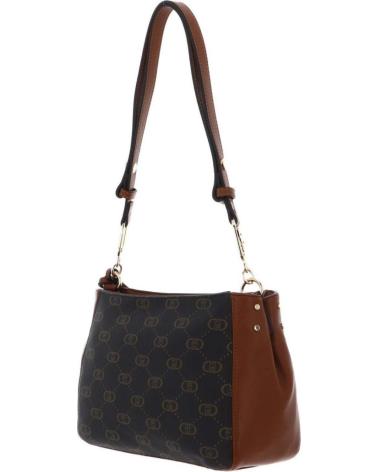 BORSA A TRACOLLA LIU JO M CROSSBODY NERA E MARRONE 81244