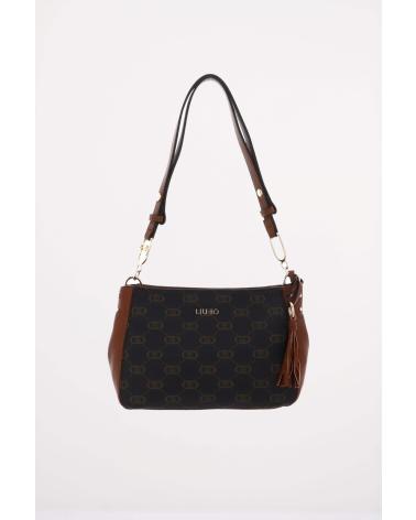 BORSA A TRACOLLA LIU JO M CROSSBODY NERA E MARRONE 81244