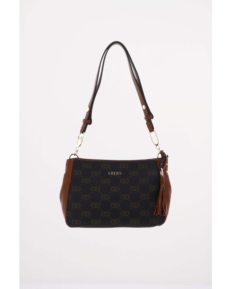 BORSA A TRACOLLA LIU JO M CROSSBODY NERA E MARRONE 81244