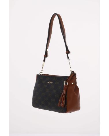 BORSA A TRACOLLA LIU JO M CROSSBODY NERA E MARRONE 81244