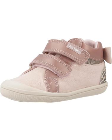 PABLOSKY 061770: STIVALETTO IN PELLE ROSA CON VELCRO PER BAMBINA TBNSU