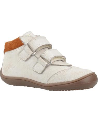 BOTIM DE COURO PABLOSKY 064206/064206P COM VELCROS BEGE GELO BONE