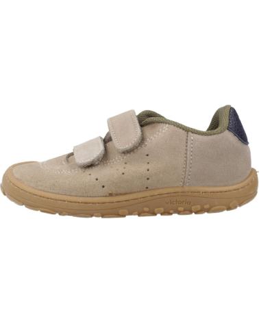 SNEAKERS VICTORIA 1370118V BOSCO BEIGE TORTORA CON CHIUSURA A STRAPPO PER BAMBINO TAUPE
