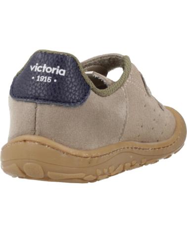 SNEAKERS VICTORIA 1370118V BOSCO BEIGE TORTORA CON CHIUSURA A STRAPPO PER BAMBINO TAUPE
