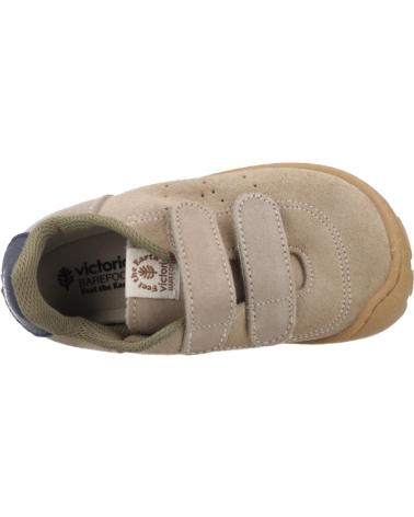 SNEAKERS VICTORIA 1370118V BOSCO BEIGE TORTORA CON CHIUSURA A STRAPPO PER BAMBINO TAUPE