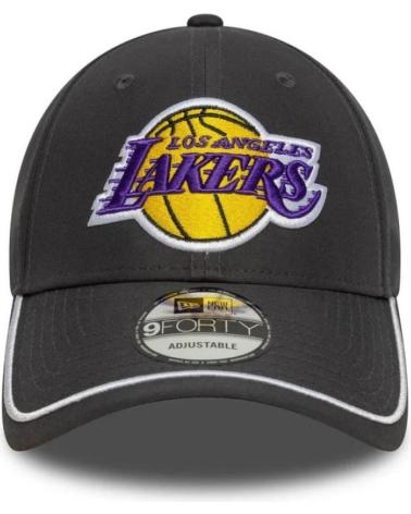 BONÉ NEW ERA LA LAKERS NBA 9FORTY PIPING CINZENTO ESCURO GRH