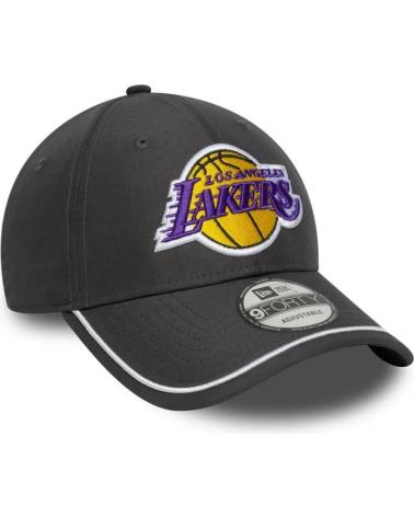 BONÉ NEW ERA LA LAKERS NBA 9FORTY PIPING CINZENTO ESCURO GRH