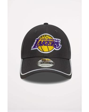 BONÉ NEW ERA LA LAKERS NBA 9FORTY PIPING CINZENTO ESCURO GRH