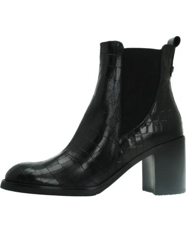 WONDERS STIVALETTI IN PELLE NERI MODELLO AUSTRAL CON TACCO BLOCCO ED ELASTICI NEGRO