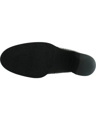 WONDERS STIVALETTI IN PELLE NERI MODELLO AUSTRAL CON TACCO BLOCCO ED ELASTICI NEGRO